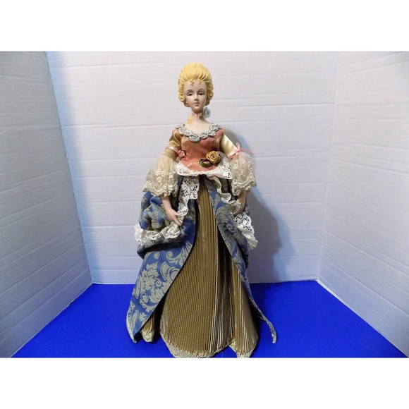 Vintage Victorian Lady Christmas Holiday Tree Topper Table Top Large - Picture 1 of 8